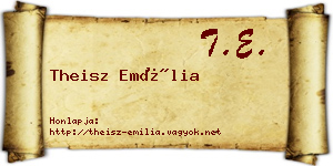 Theisz Emília névjegykártya
